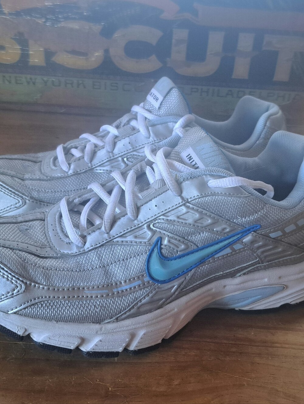 Nike Initiator Running Shoes Women's Size 9 Metallic Silver Ice Sneakers 394053